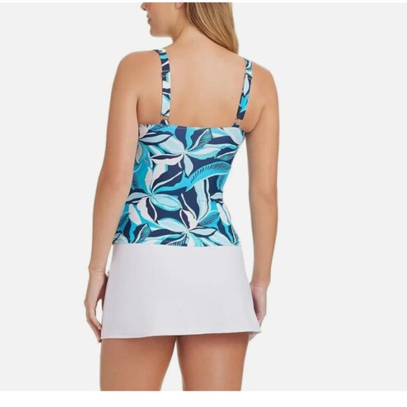 ELLEN TRACY Womens 2 Piece Lightweight Tankini Swimsuit Set - Picture 2 of 5